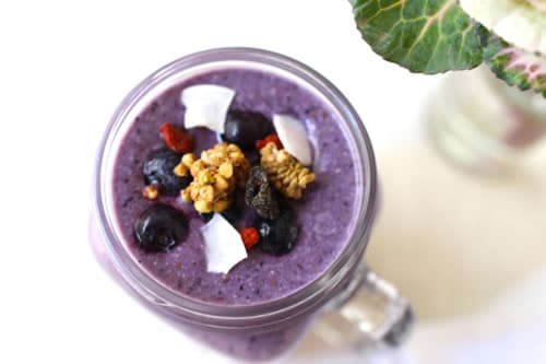blueberry high protein smoothie