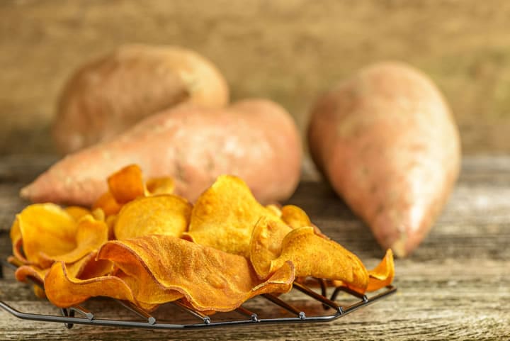 healthy sweet potato chips