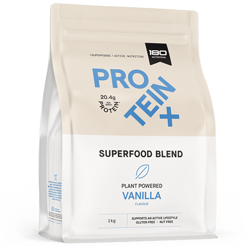 180 nutrisi superfood protein 1kg plant vanilla front |  Tinggal di Rumah Mum.com.au